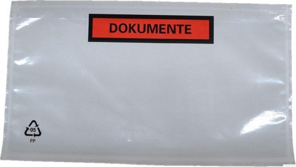 Begleitpapiertaschen DIN lang - bedruckt: Dokumente